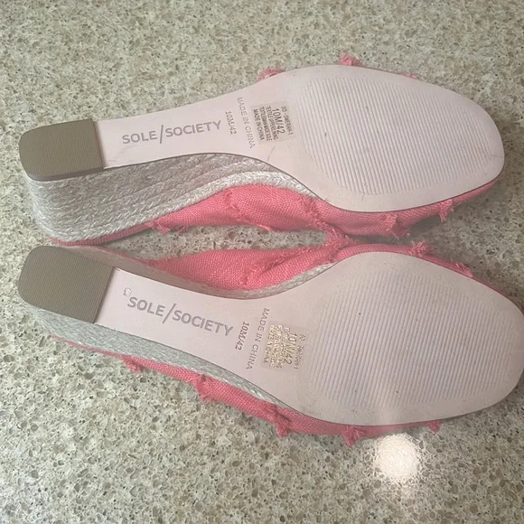 Sole Society Red Casual Bowknot Comfy Slip On Sandal Size 10 - Picture 5 of 7